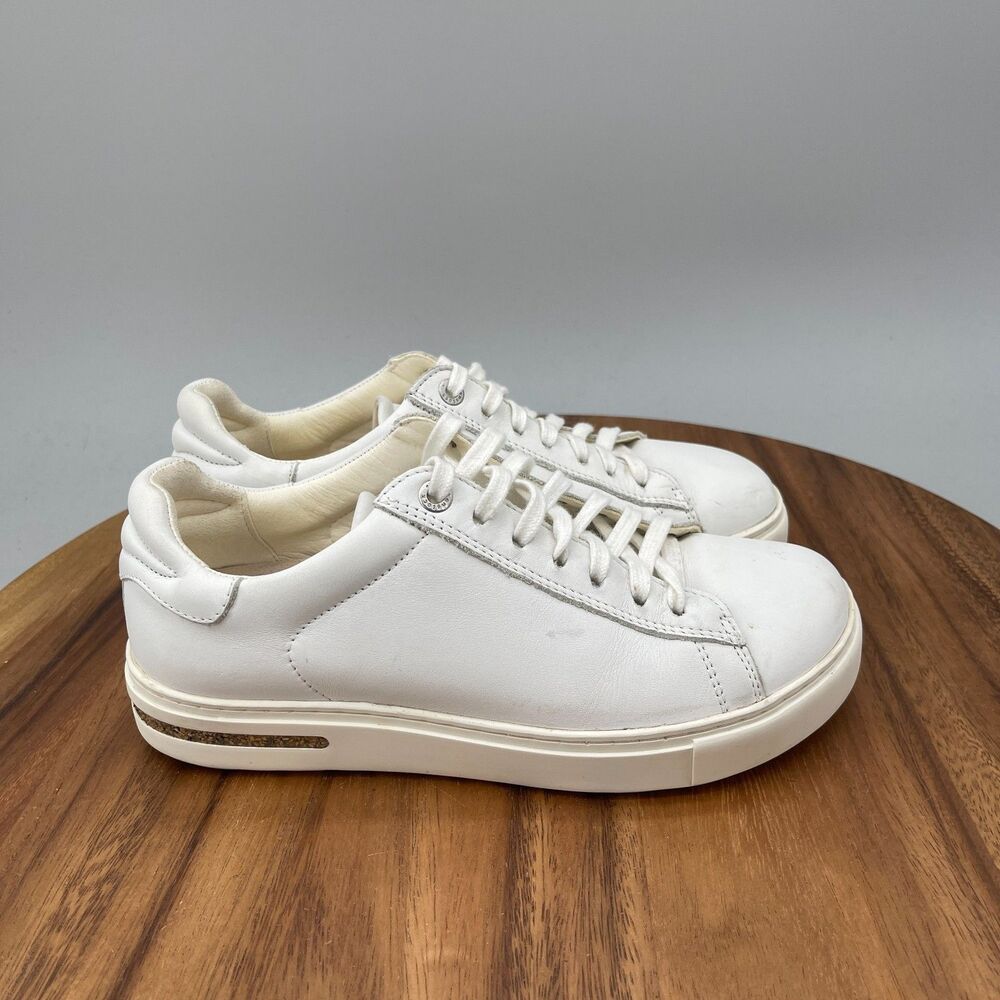 Birkenstock Bend Shoes Women 5 / 36 White Leather Walking Comfort Casual Sneaker